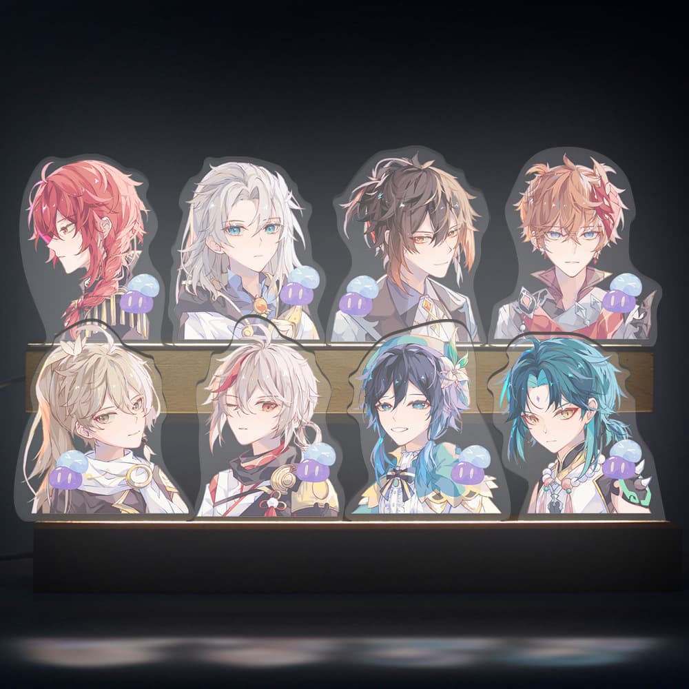 Genshin Impact Keqing Kaedehara Kazuha Game Merchandise Long Combination Night Light