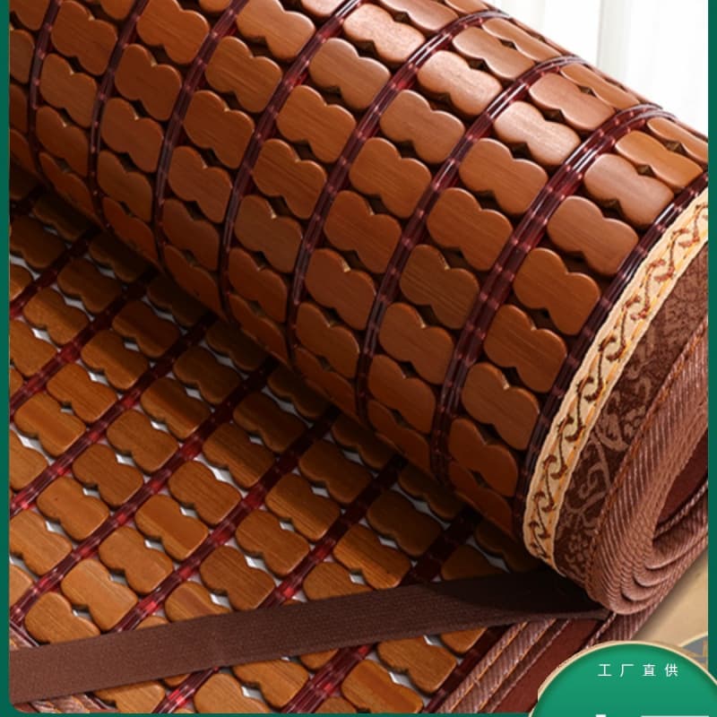 Summer Mahjong Cooling Mat, Rice Bed Foldable, Rice Single/Double Bed, Rice, Student Dormitory Bamboo Block Mat