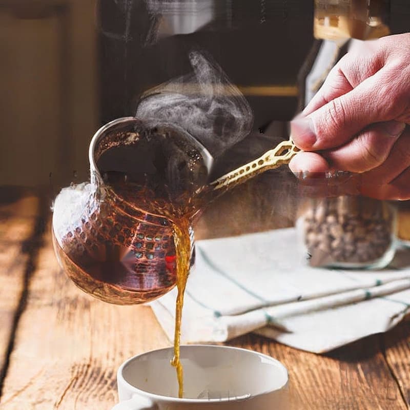 Turkish Coffee Pot, Milk Tea, Thin Copper Engraved Coffee Pot, Drip Coffee Pot, Italian Coffee Pot