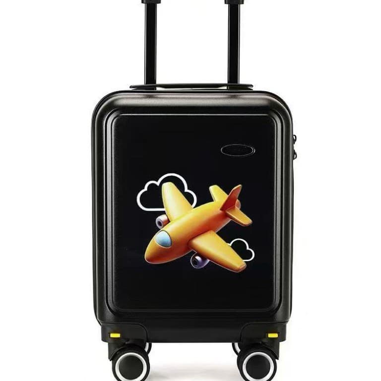 16-inch and 20-inch Children's Trolley Case with Removable Wheels, Password Lock Airline Case, Multi-functional Cup Holder Travel Suitcase