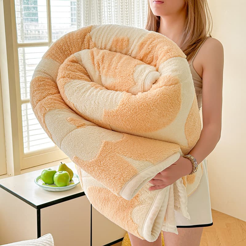 Lamb velvet blanket nap sofa blanket thickened office rest shawl student dormitory bed blanket winter