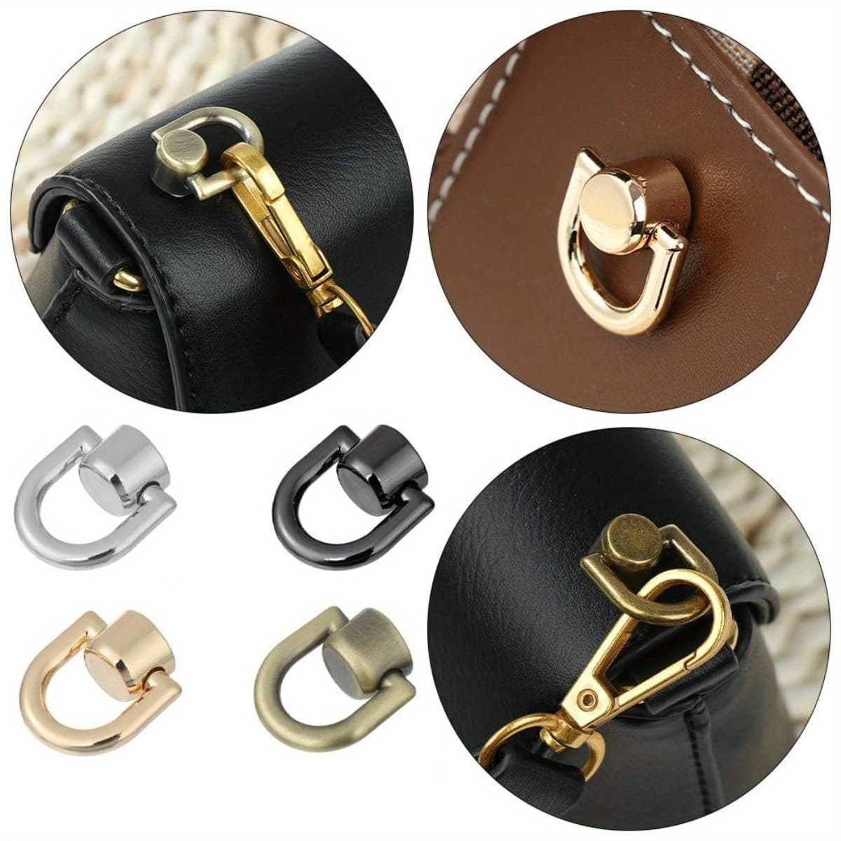 2025 New Cross-border Drop Shipping Metal Rivet Buckle Button Handbag Belt Cross-border Drop Shipping