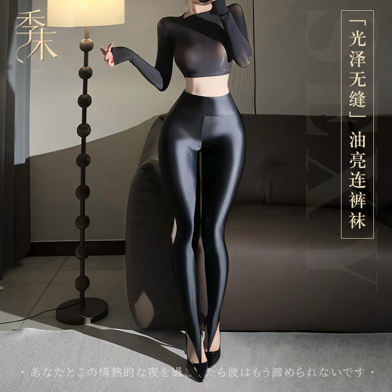 Semi-sugar gravity hunter ultra-smooth satin clip toes sexy oily pantyhose women's sexy underwear stockings women 5160