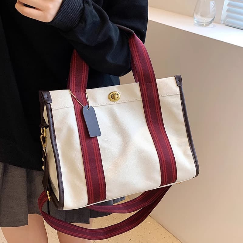 2026 New Style Canvas Tote Bag for Class and Commute, Large Capacity Shoulder Bag for Women