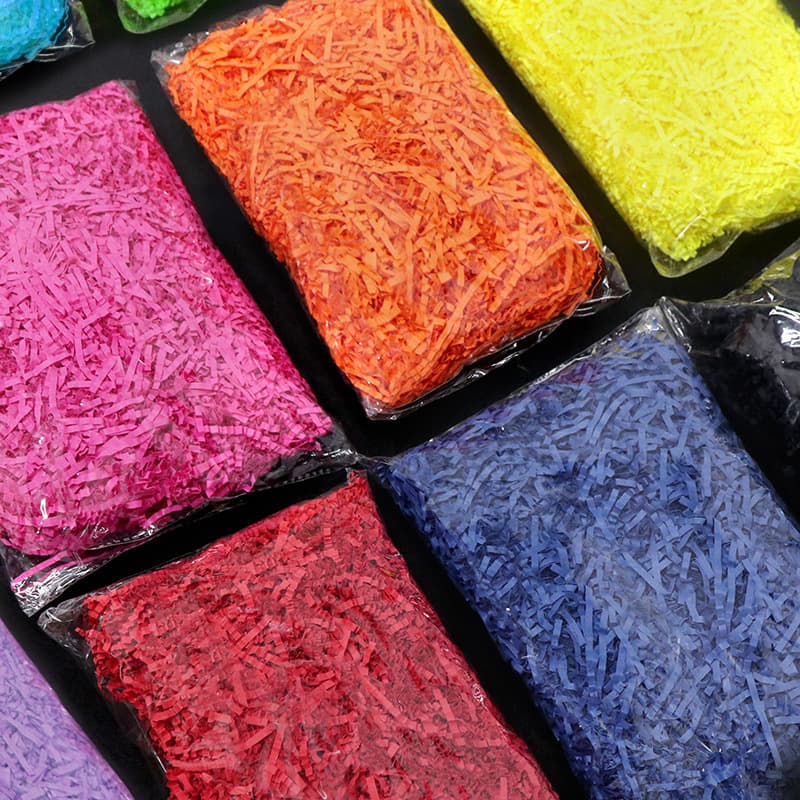Raffia Crepe Paper 100g Pack Colorful Folded Paper Strips For Gift Box Candy Box Filling Office Culture/wedding Supplies