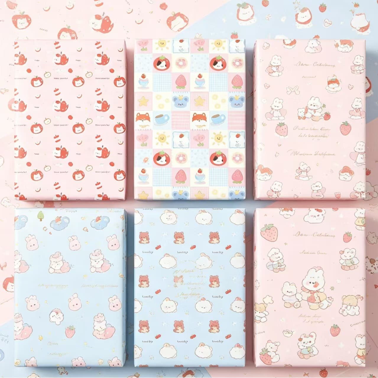 DIY Roll Wrapping Paper Wholesale Cartoon Animal Wrapping Paper Student DIY Wallpaper Gift Book Wrapping Paper Wholesale