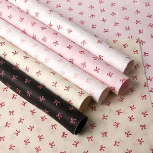 Cross-border trade exclusive printed tissue paper with bow and rose pattern, flower wrapping paper inner lining packing paper