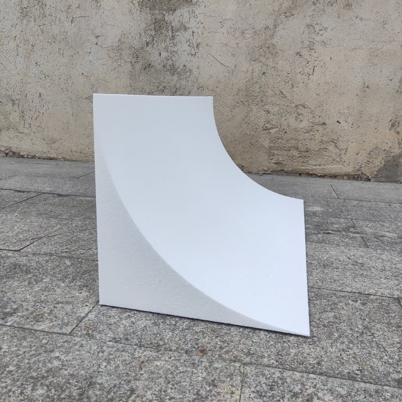 High-density foam shadowless wall semi-circular arc weakening beams and roof beams long strip shape module arch corner