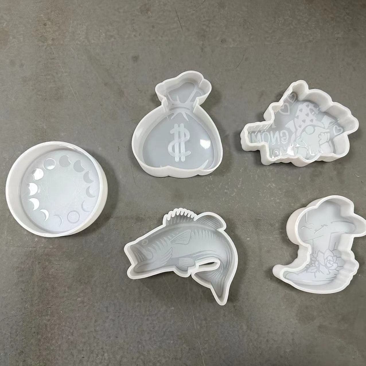 Santa Claus Aromatherapy Car Candle Silicone Mold Money Bag Boots Fish Plaster Diffuser Candle Mold