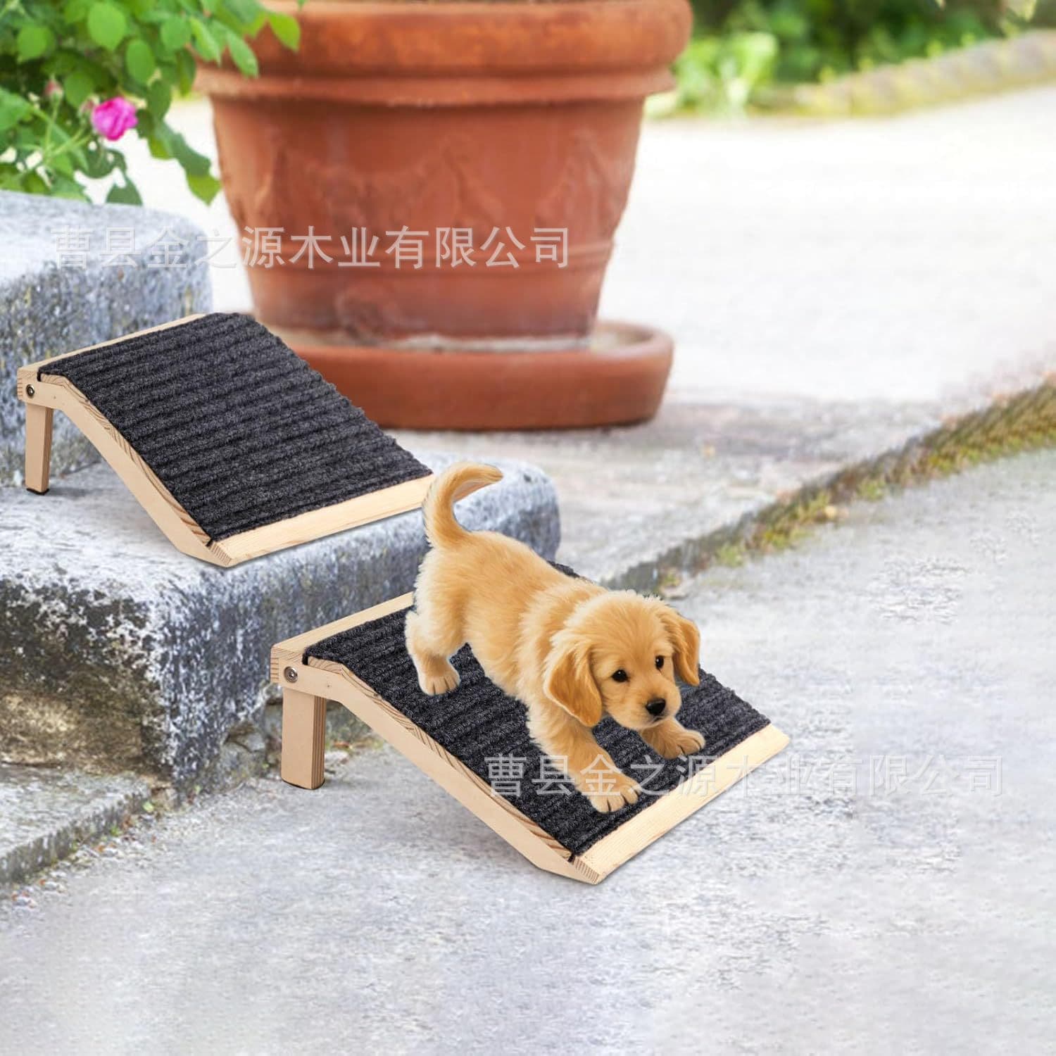 New Wooden Pet Ramp and Stairs for Dogs, Indoor Stair Ramp for Small Dogs, Portable Pet Climbing Ramp