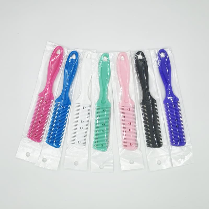 Home Thinning and Hair Trimmer for Bangs, Dual-Blade Haircutting Comb with Blades, Multi-Functional Frizz Tool