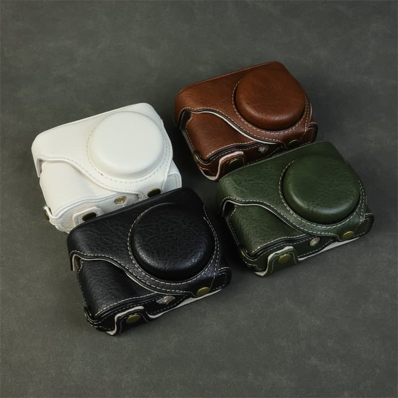 Compatible with Panasonic ZS99 Camera Leather Case, TZ99 Protective Cover with Base Cutouts