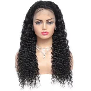 13x4 Deep Curly Front Lace Wig 1 Human Hair Women's Wig for Black Hair