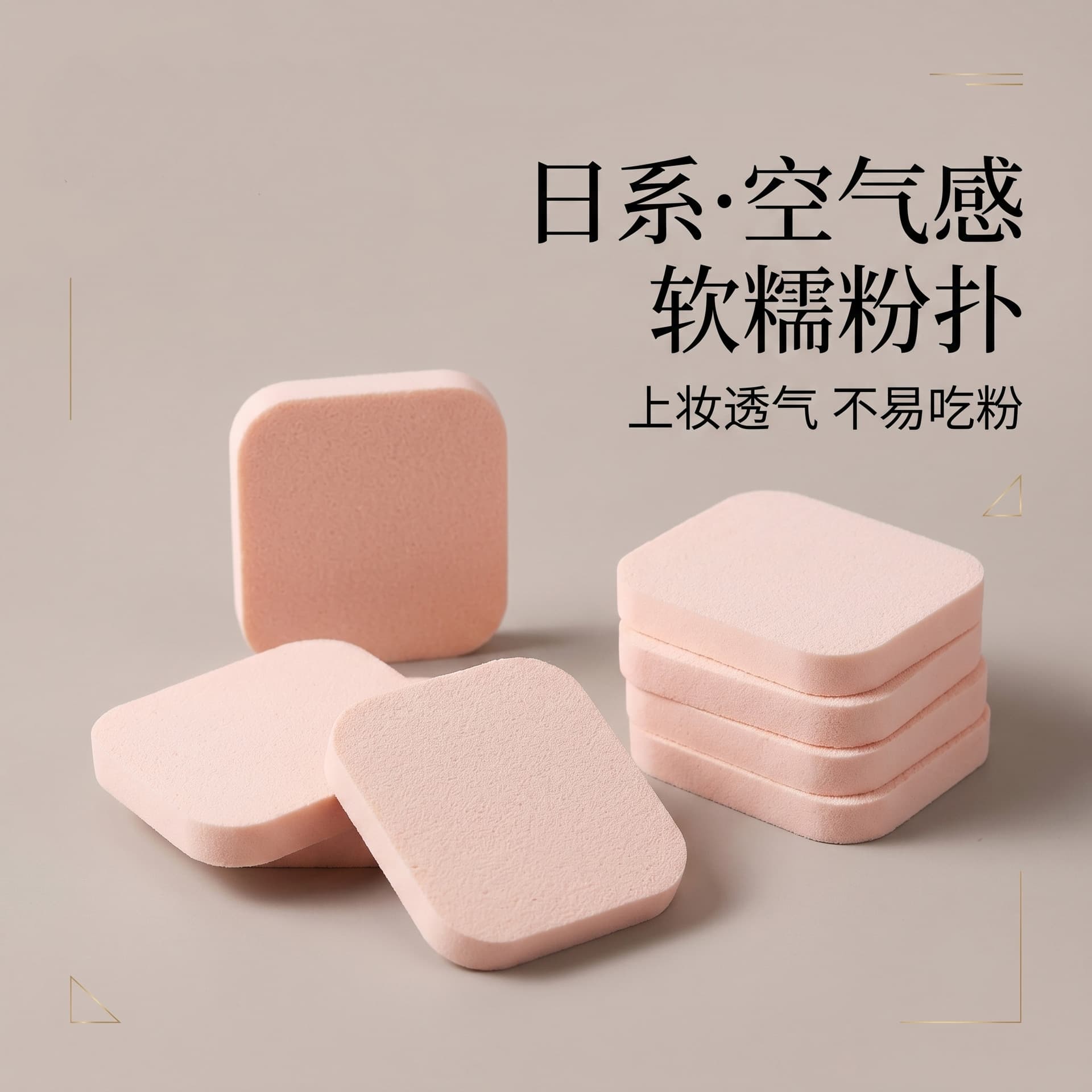 Square Latex Makeup Sponge Cushion Powder Puff, Non-Absorbent, Strong Setting, Skin-Friendly Beauty Tool, Wholesale Concealer