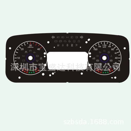 Shenzhen Factory Professional Production PC Car Instrument Motorcycle Instrument Dial Text Plate