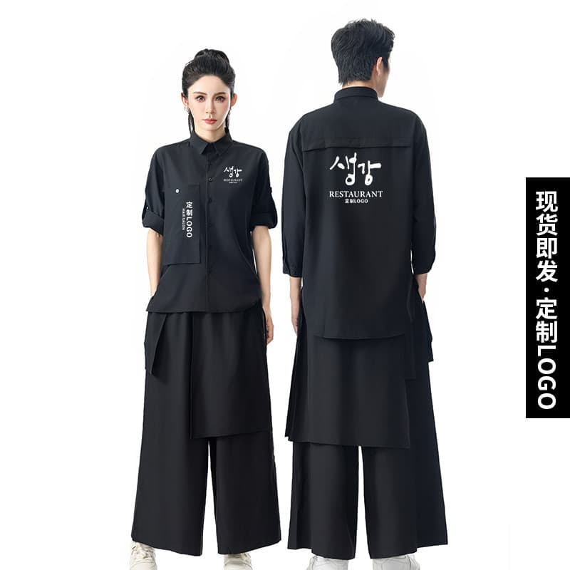 New winter styles for hairdressers, hair salons, assistant uniforms, and restaurant/hot pot restaurant waiter/waitress suits.