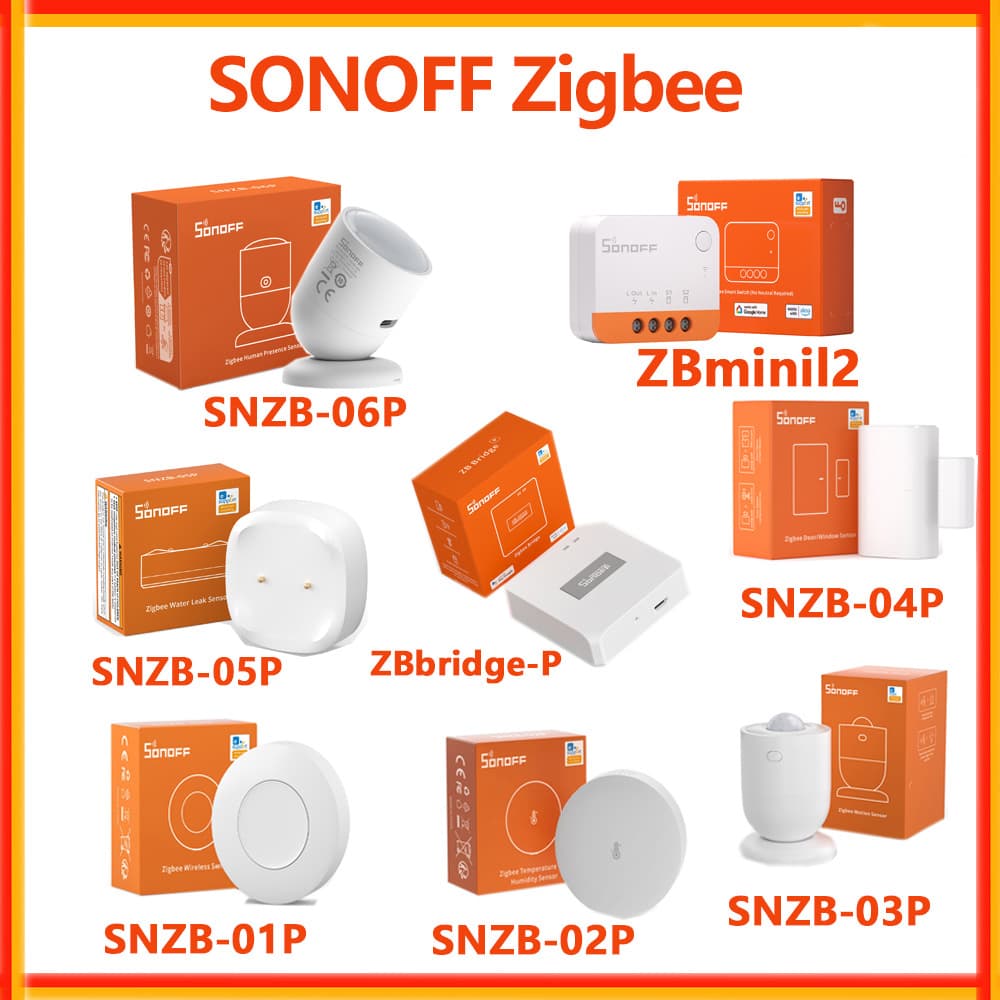 Sonoff Zigbee Bridge-P Gateway Smart Switch with Human Body Sensing Door and Window Temperature and Humidity Sensor