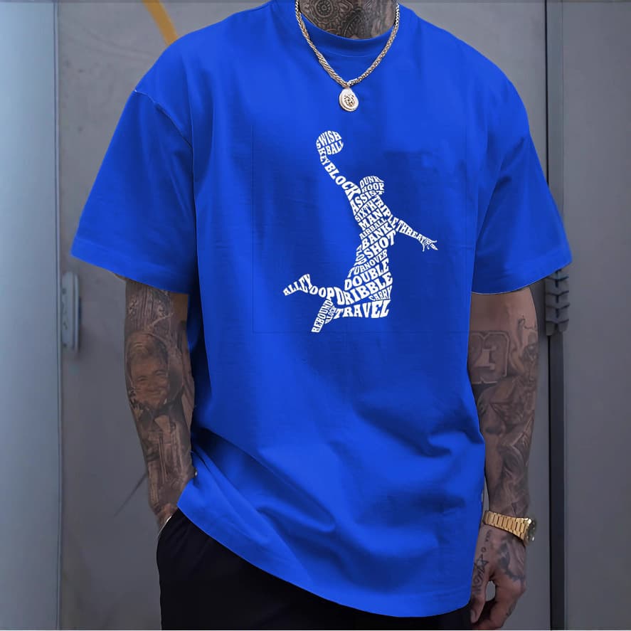 Cross-border foreign trade street dunk letter printed T-shirt men and women fashion American short-sleeved T-shirt cotton T-shirt trendy brand