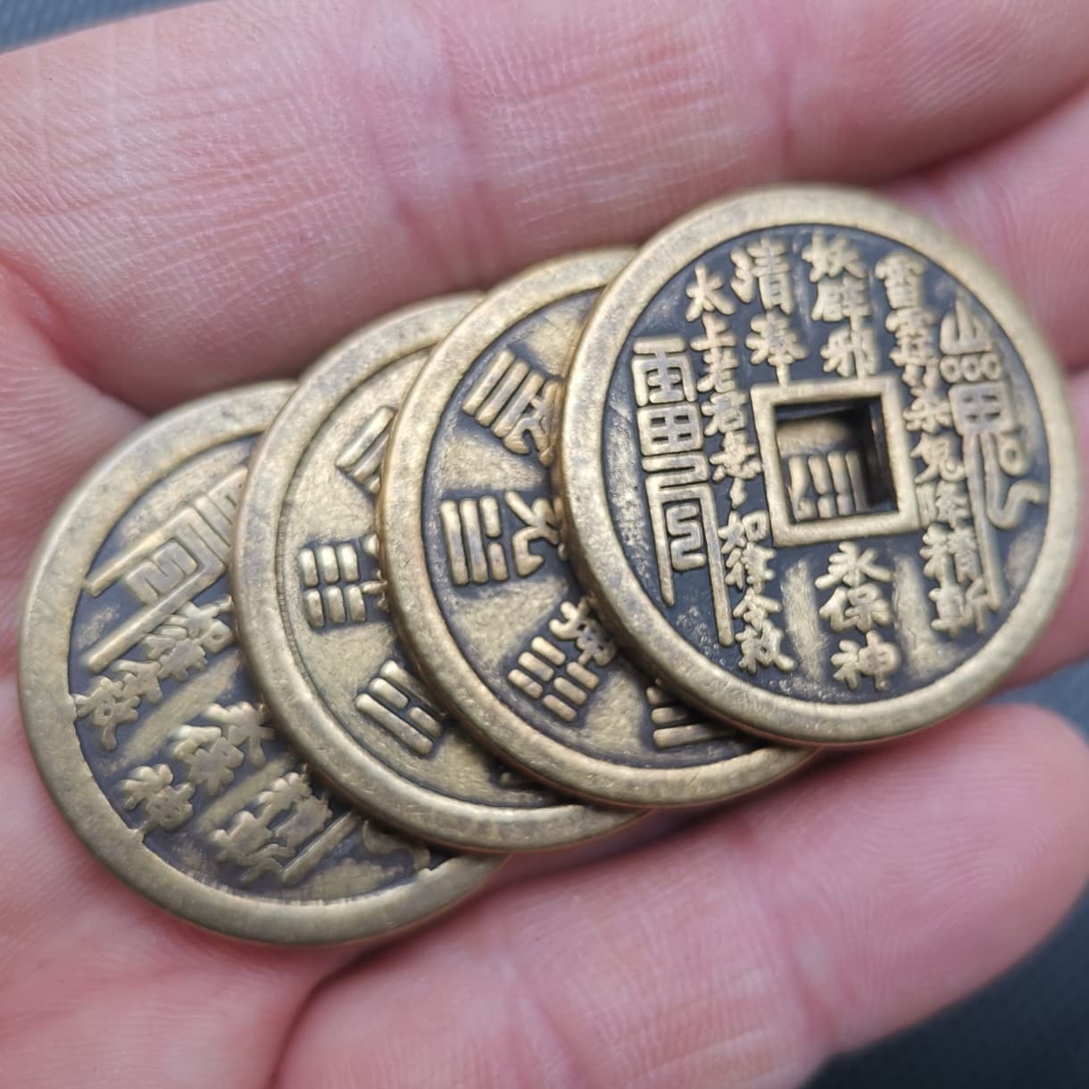 33MM diameter square hole copper coin round hole copper coin mountain ghost coin imitation antique copper money coin