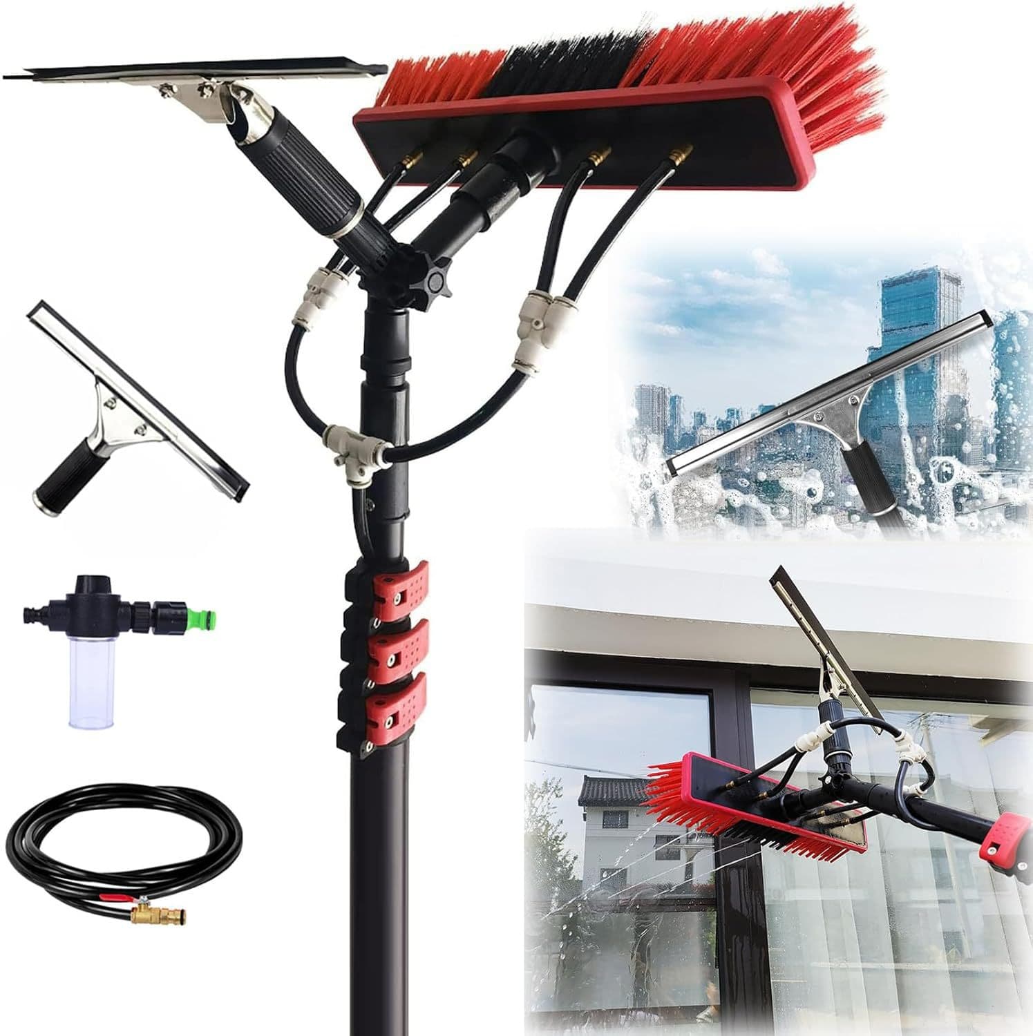 Photovoltaic panel electric cleaning tool robot photovoltaic panel cleaning brush aluminum alloy telescopic pole panel cleaning tool brush
