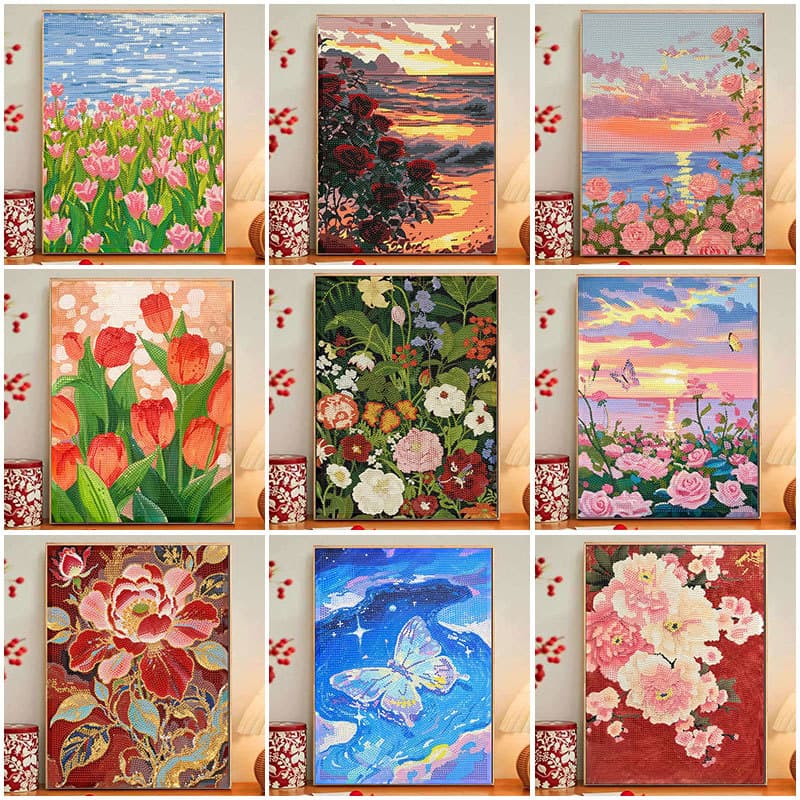 30x40cm DIY Diamond Painting Landscape, Large Size Point Drill Art, Living Room Decoration Ornament, Full Drill Rhinestone Painting