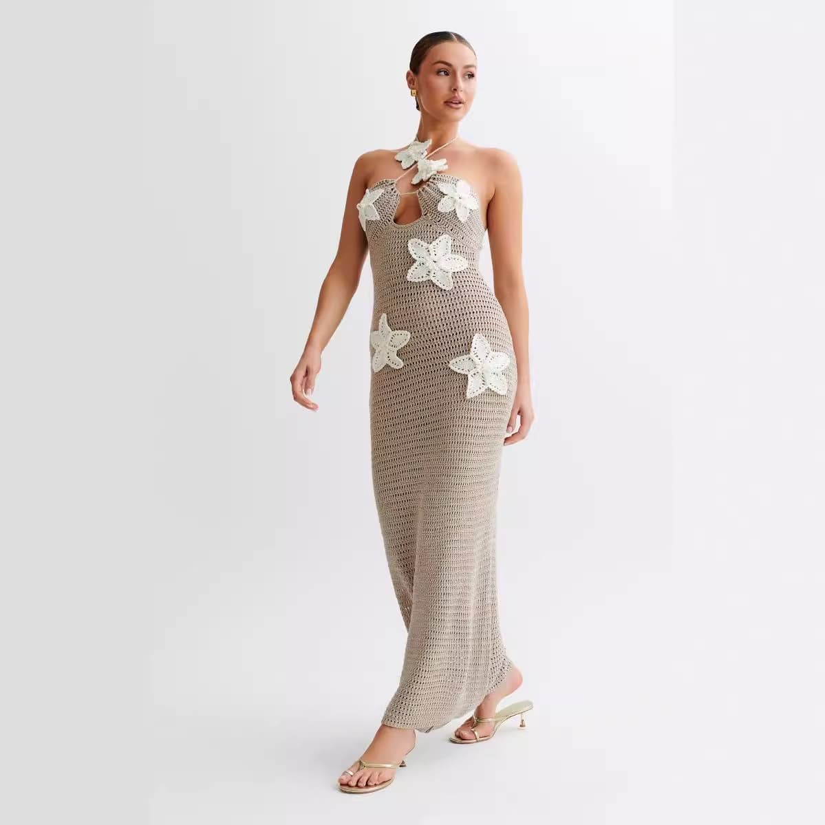 Beach Sexy Tight Dress Hot Sale Of The Season Spring Summer New Style Strapless One Step Skirt Four Colors Poly Fiber Sleeveless