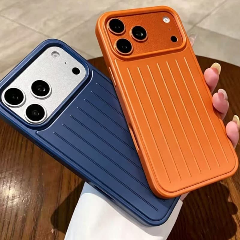 Case for iPhone 18 Pro Max, Metal Stripe Large Cutout, Premium Feel, Apple 17 Shockproof 16 Protective Cover