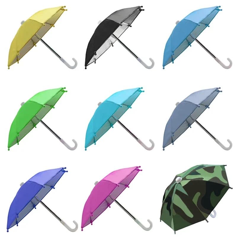 Doll Accessories Miniature Realistic Small Umbrella: Children's Toy, Cartoon Multi-color Umbrella, Decorative Photography Prop, Portable Umbrella