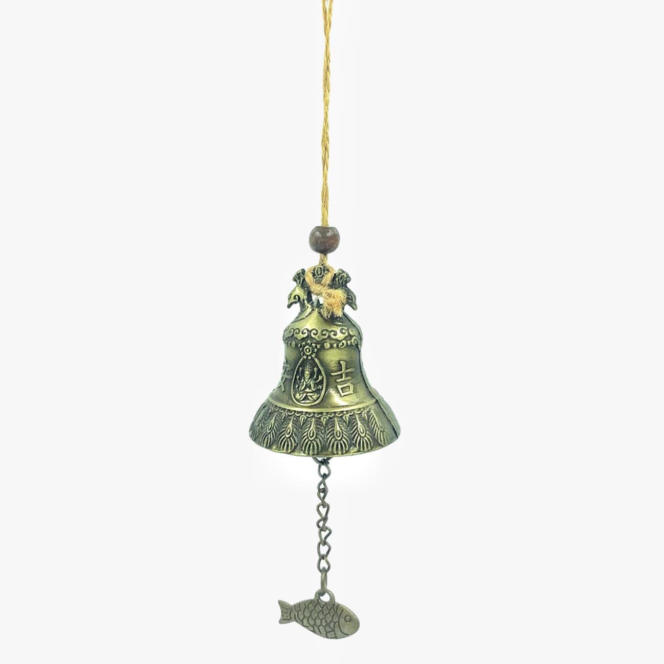 Antique Metal Wind Chime with Hemp Rope, Creative Door Window Home Car Decoration, Small Bell, B&B, Yunnan Scenic Tourist Craft