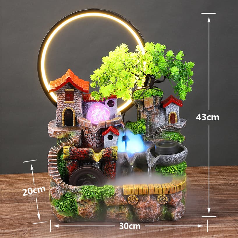 Cross-border artificial rockery and flowing water ornaments, home decorations, handicrafts, office living room, entrance hall, shop opening gifts 1533
