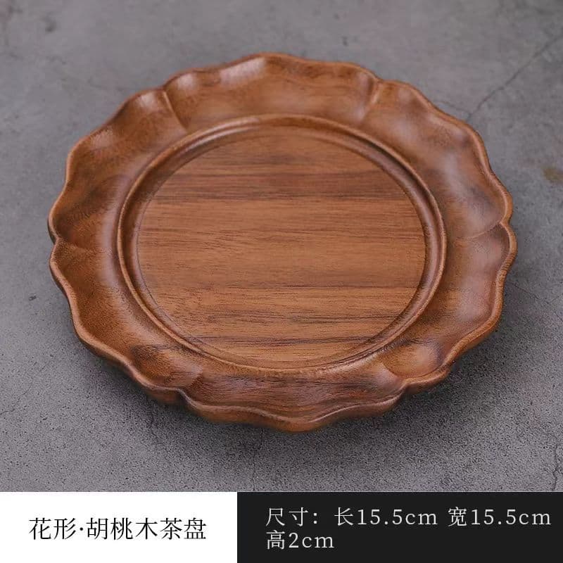North American Black Walnut Tea Boat, Travel Portable Tea Table, Solid Wood Whole Piece Tea Tray, Natural Wood Light Luxury Japanese Tea Boat