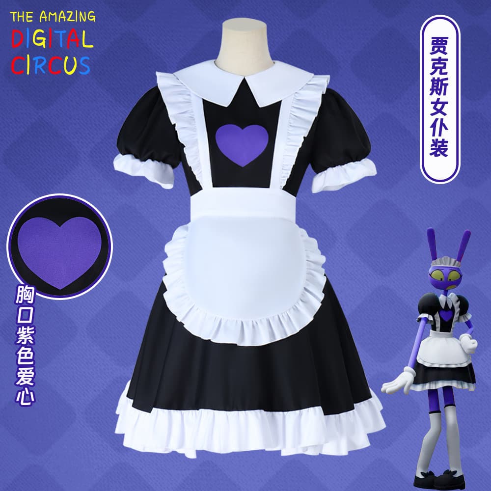 Magic Digital Circus Cosplay Costume Jax Maid Outfit Cosplay Costume Miku Cute Anime Performance Costume