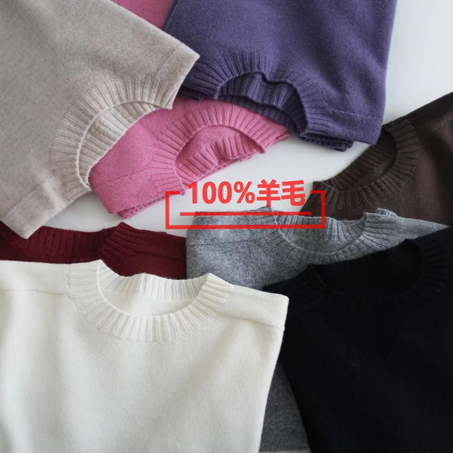 100% Pure Wool Soft Sweater for Women Autumn Winter Thick Loose Pullover Casual Style Knit Top Outerwear
