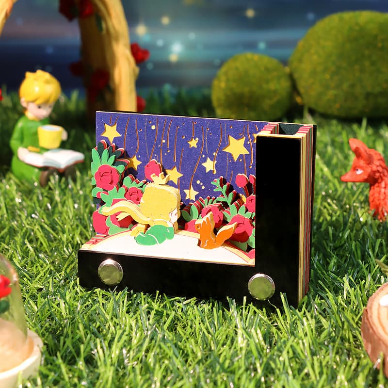 The Little Prince 3D Tear-off Notepad, Creative Paper-cut Ornament, Student Small Gift, Souvenir, Cultural Craft Gift