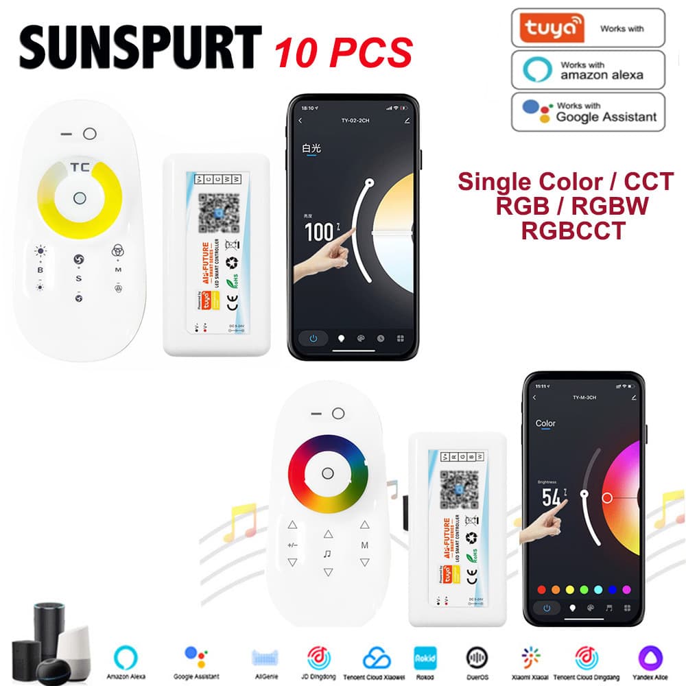 LED Smart Controller TUYA Light Strip Controller Smart Voice App Tmall Genie Control 5-24V