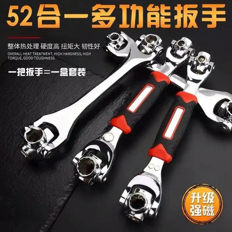 Factory wholesale metric 8-in-1 Torx double-ended ratchet wrench, universal rotating multi-head explosion-proof socket wrench (48-in-1)