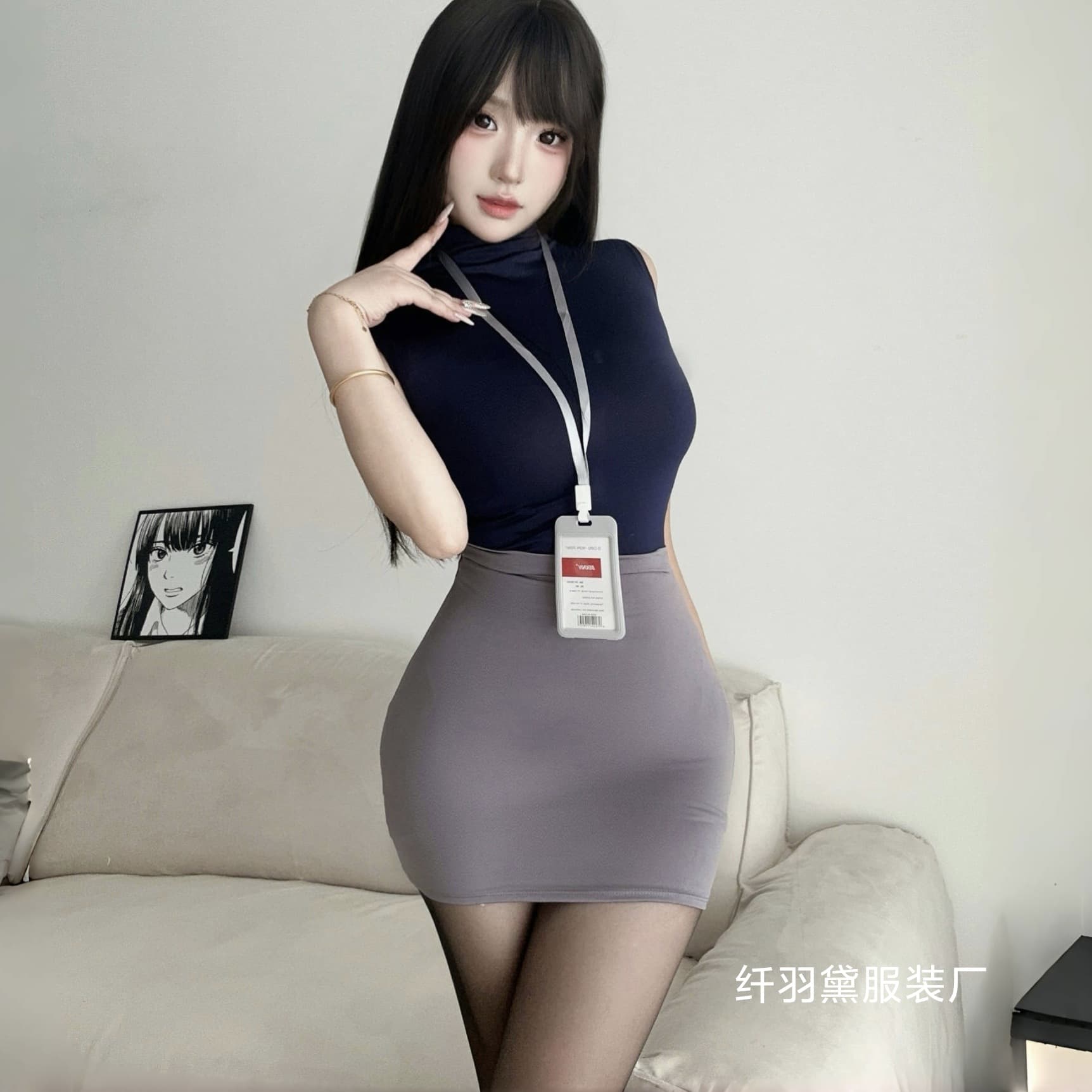 Sexy Office Lady OL Secretary Uniform Role-Play Pure Desire Teacher Office Skirt Professional Suit