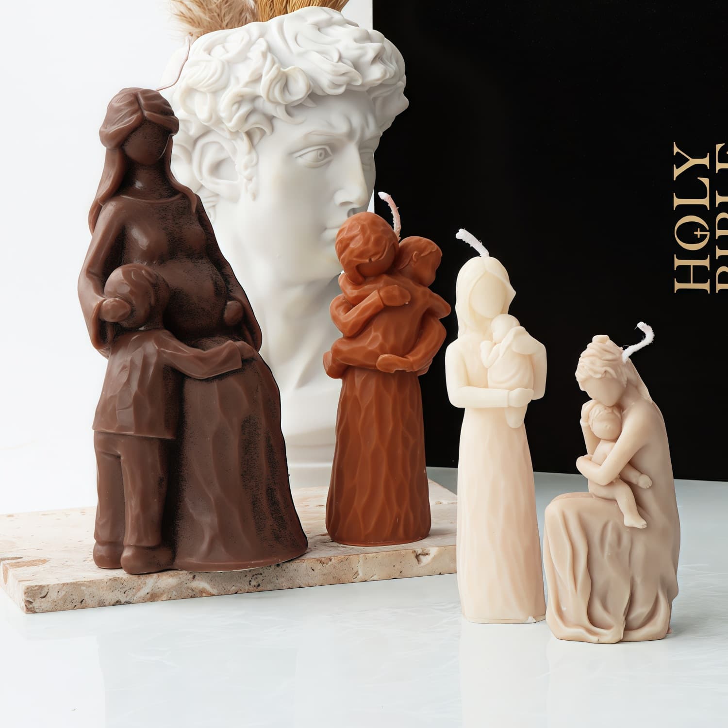 Mother's Day Mother Holding Baby Candle Mold New DIY Candle Pregnant Mother Candle Mold Silicone Fondant