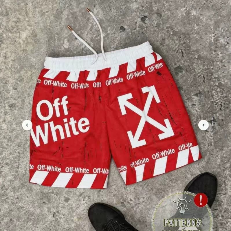 Cross-border hot style red bottom cross arrows printed with trendy brand shorts men's fitness fashion loose five-point casual shorts