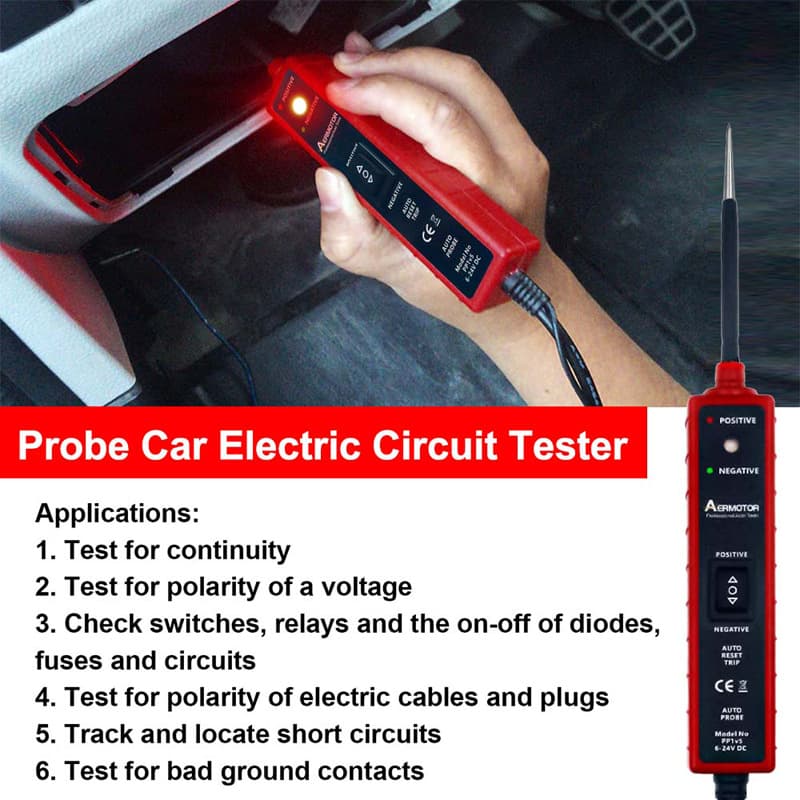 EM285 Multifunctional Driver Test Pen 6-24V Automotive Circuit Tester Automotive Electrical System Tester