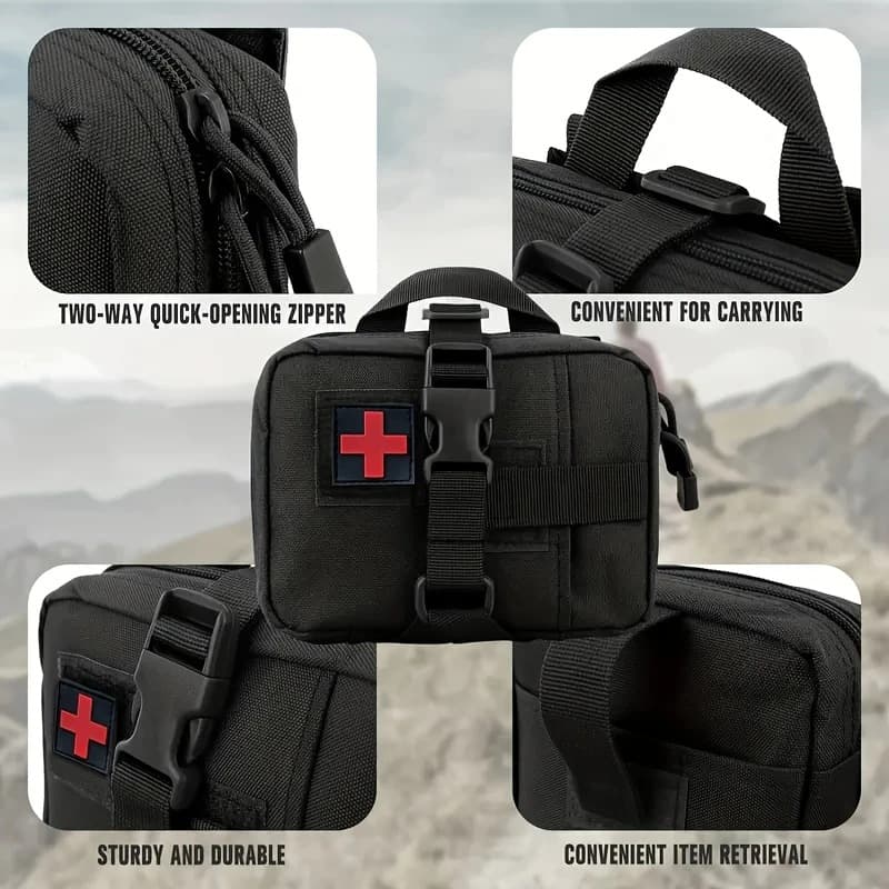 Waterproof 1000D Nylon Tactical MOLLE First Aid Kit Outdoor Medical Bag Storage Waist Bag Military Fan Tactical Bag