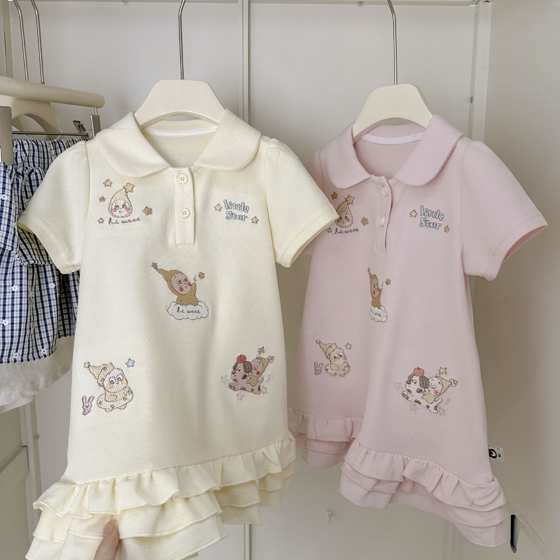Girls 2026 New Dress Summer Children's Fashion Korean College Style Princess Dress Baby Girl Western Style Dress