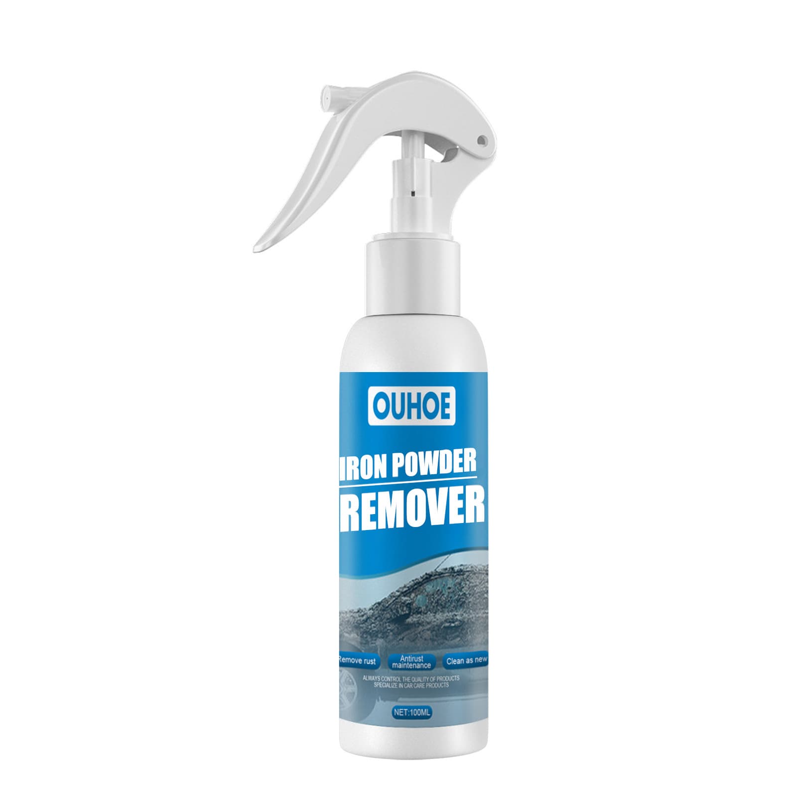 OUHOE Car Iron Powder Remover Anti-Rust Decontamination Brightening Cleaner Car Care Spray