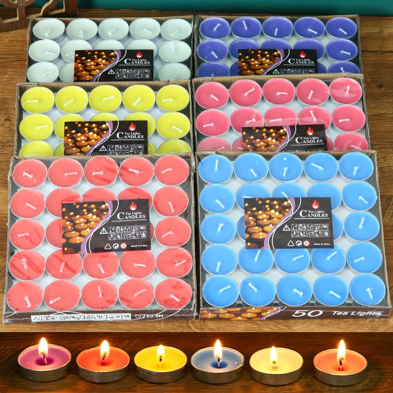 520 Valentine's Day Pattern Smoke-Free Candles Viral Birthday Confession Small Candles Teahouse Tea Brewing Round 2-Hour Wholesale