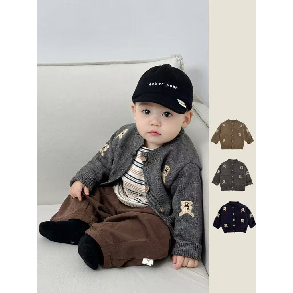 Korean style children's clothing boys' suits new spring and autumn clothing fashionable knitted cardigan autumn fashionable baby cute coat