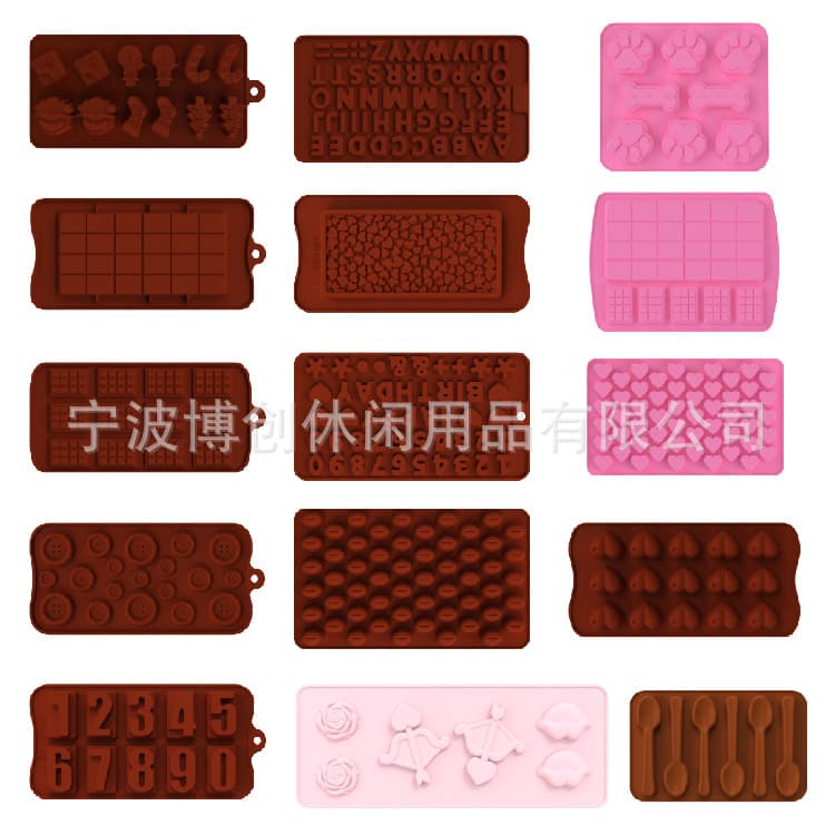 Carefully Selected Alphabet and Number Christmas Waffle Heart Cat Paw Bone Egg Silicone Chocolate Mold Cake Mold