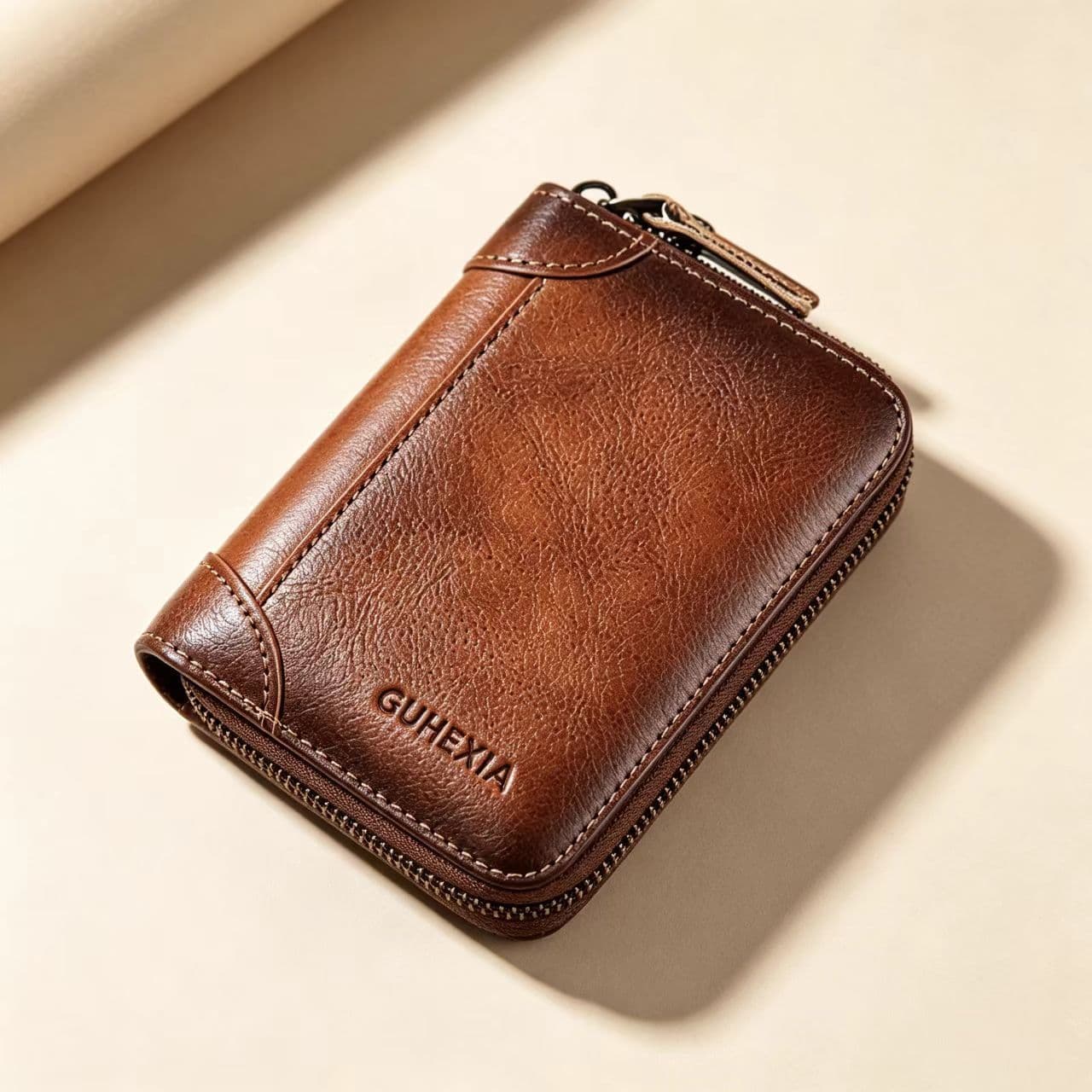 Retro simple wallet men's short genuine leather multi-card slot first layer cowhide driver's license card holder integrated money wallet