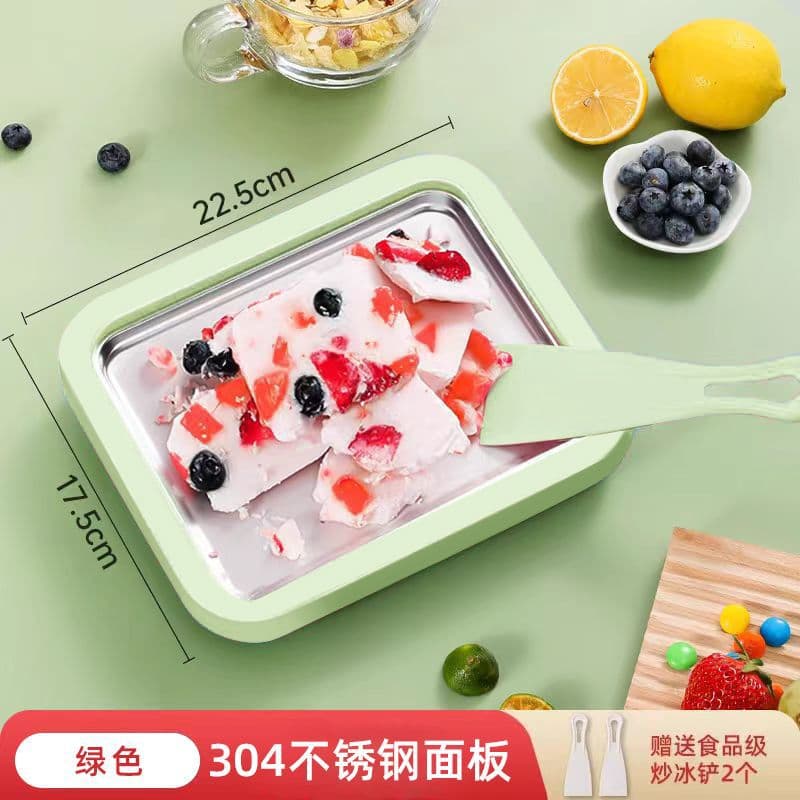 Frozen Yogurt Maker Home Small Mini DIY No Plug Summer Ice Cream Machine Ice Pan Stir Fry Ice Machine