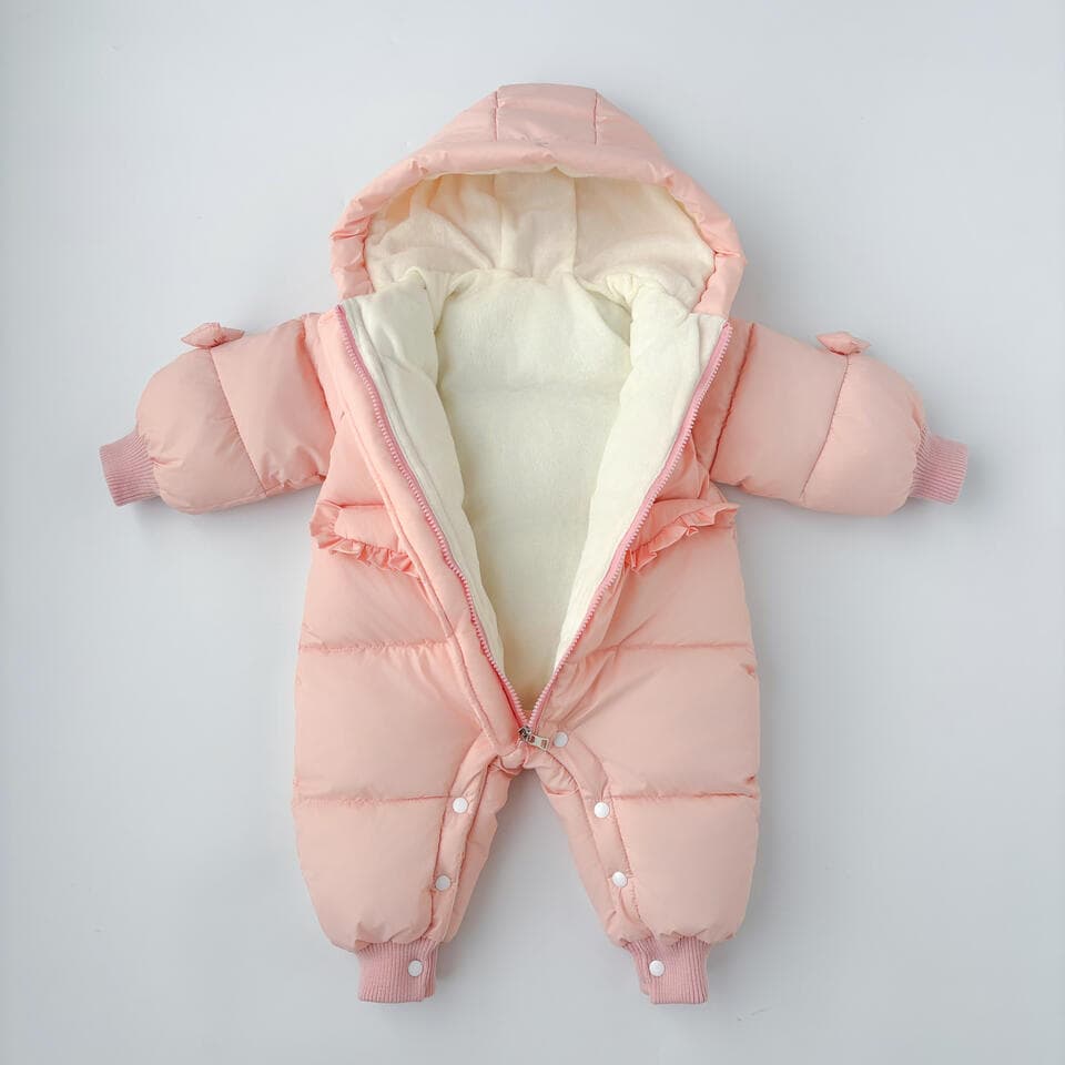 Premium Winter Baby Butterfly Romper, Girls Baby Down Cotton Coat Warm, Baby Girls Jumpsuit Romper