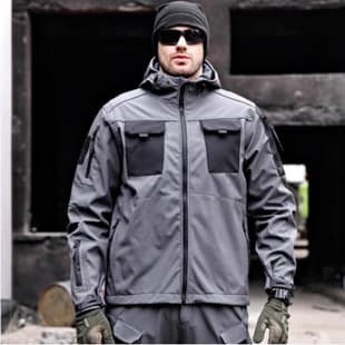 Praetorian Outdoor Tactical Soft Shell Jacket Men's Soft Shell Jacket Tactical Warm Fleece Waterproof Strong Impact American Style